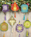 Christmas tree toy cross-stitch kit T-23C Set of pictures "Colorful lanterns" - Wizardi