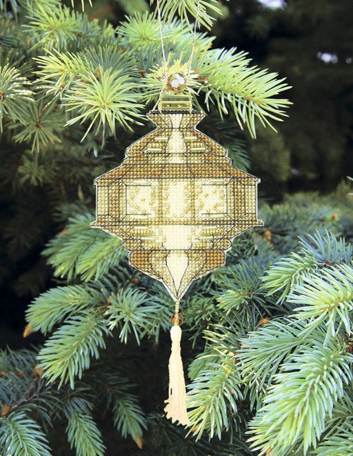 Christmas tree toy cross-stitch kit T-25C Set of pictures "Colorful lanterns" - Wizardi