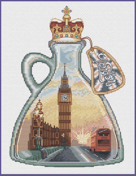 Cities in the Bottles. London - PDF Cross Stitch Pattern - Wizardi
