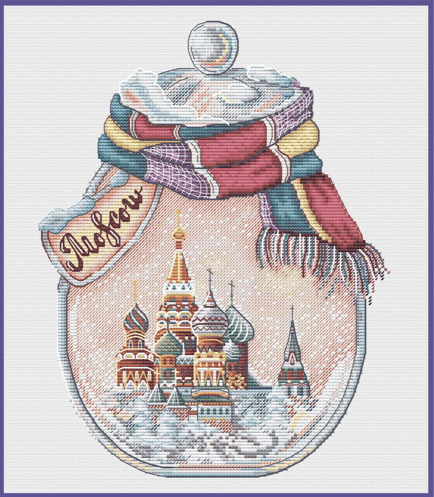 Cities in the Bottles. Moscow - PDF Cross Stitch Pattern - Wizardi