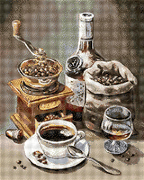 Coffee Time CS2553 7.9 x 7.9 inches Crafting Spark Diiamond Painting Kit - Wizardi