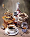 Coffee Time CS2553 7.9 x 7.9 inches Crafting Spark Diiamond Painting Kit - Wizardi