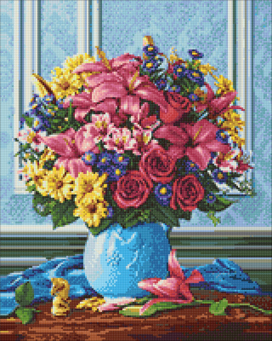 Colorful Bouquet WD2520 18.9 x 14.9 inches Wizardi Diamond Painting Kit - Wizardi