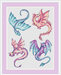 Colorful Dragons - PDF Cross Stitch Pattern - Wizardi