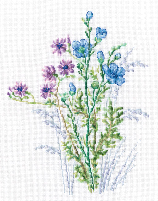 Colourful flowers M942 Counted Cross Stitch Kit - Wizardi