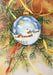 Complete counted cross stitch kit - greetings card "Christmas Bauble" 6242 - Wizardi