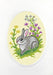 Complete counted cross stitch kit - greetings card "Easter Bunny" 6291 - Wizardi
