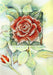 Complete counted cross stitch kit - greetings card "Rose" 6228 - Wizardi