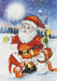 Complete counted cross stitch kit - greetings card "Santa Claus" 6245 - Wizardi