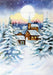 Complete counted cross stitch kit - greetings card "Winter landscape" 6233 - Wizardi