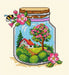 Complete counted cross-stitch kit "Spring Jar" 7775 - Wizardi
