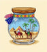 Complete counted cross stitch kit "Vacation memories - Pyramids" - Wizardi