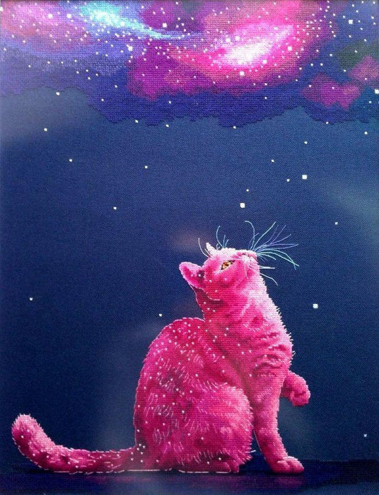 Constellation of the Cat - PDF Counted Cross Stitch Pattern - Wizardi