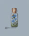 Cornflowers with Bee Bottle on Plastic Canvas - PDF Counted Cross Stitch Pattern - Wizardi