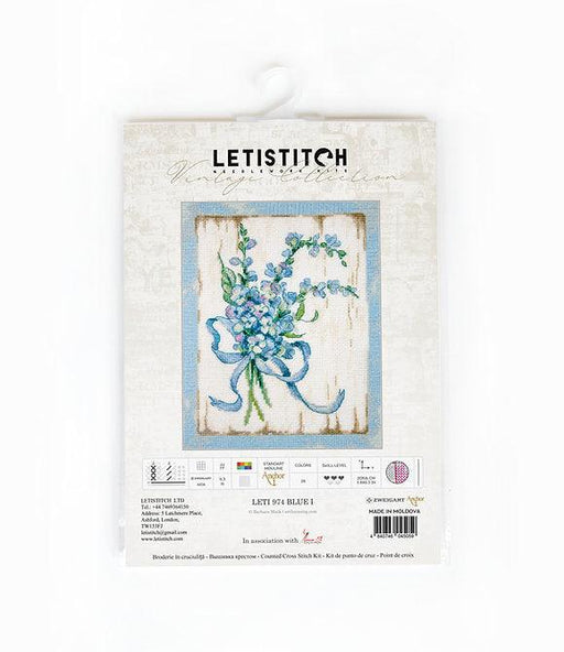 Counted Cross Stitch Kit BLUE I Leti974 - Wizardi