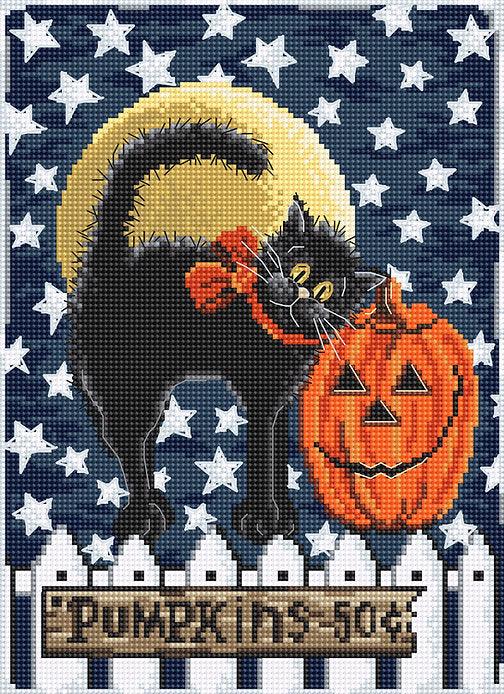 Counted Cross Stitch Kit Don't be a scaredy cat! L8039 - Wizardi