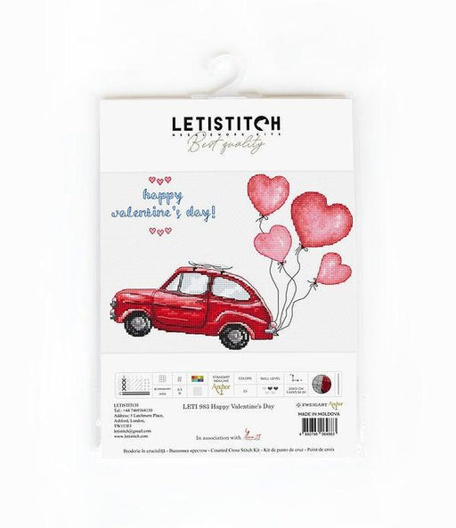 Counted Cross Stitch Kit Happy Valentine's Day Leti983 - Wizardi
