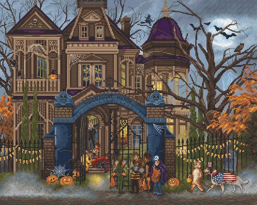 Counted Cross Stitch Kit Moonlight Manor L8013 - Wizardi
