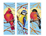 Counted cross stitch kit with plastic canvas "Bookmarks Birds" set of 3 designs 7680 - Wizardi