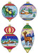 Counted cross stitch kit with plastic canvas "Christmas balls" set of 4 designs 7673 - Wizardi
