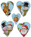 Counted cross stitch kit with plastic canvas "Hearts" set of 5 designs 7629 - Wizardi