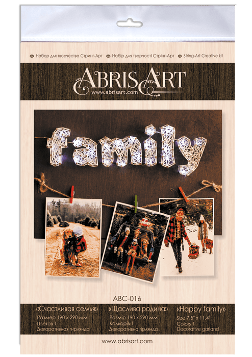 Creative Kit/String Art Happy family ABC-016 - Wizardi