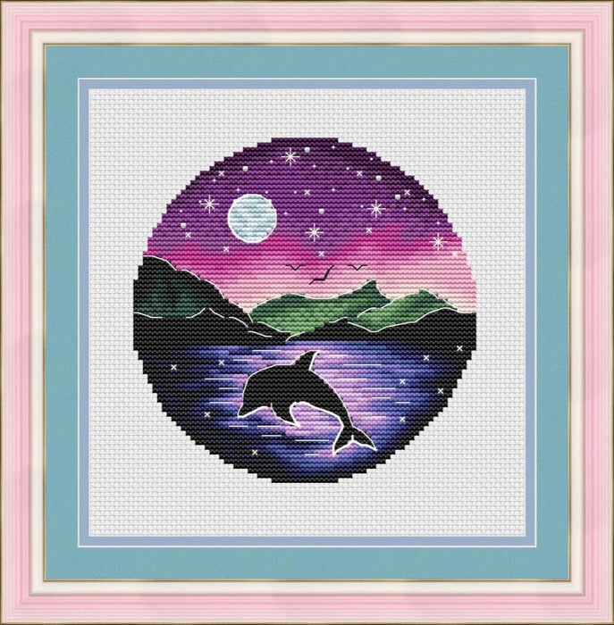 Crimson Sunset - PDF Cross Stitch Pattern - Wizardi