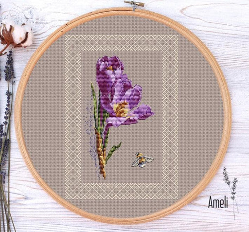 Crocuses - PDF Cross Stitch Pattern - Wizardi