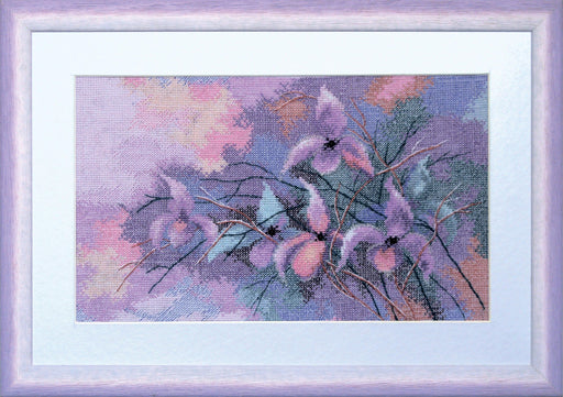 Cross-stitch kit A-030C "Violet flowers" - Wizardi