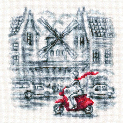 Cross-stitch Kit "On the streets of Paris" C332 - Wizardi