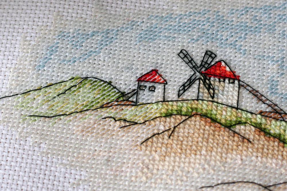 Cross-stitch kit Windmills AH-111 - Wizardi