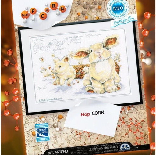 Cross-stitch Kit with printed background "Hop-corn" M70043 - Wizardi