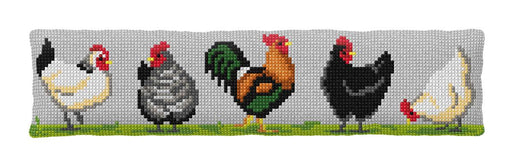 Cushion cross stitch kit Poultry 99075 - Wizardi
