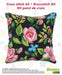 Cushion cross stitch kit "Roses on the black background" 99010 - Wizardi