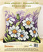 Cushion cross stitch kit "White flowers on meeadow" 9122 - Wizardi