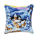 Cushion cross stitch kit "Winter village" 99041 - Wizardi