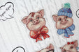 Cute Piggies P-279 / SR-279 Plastic Canvas Counted Cross Stitch Kit - Wizardi