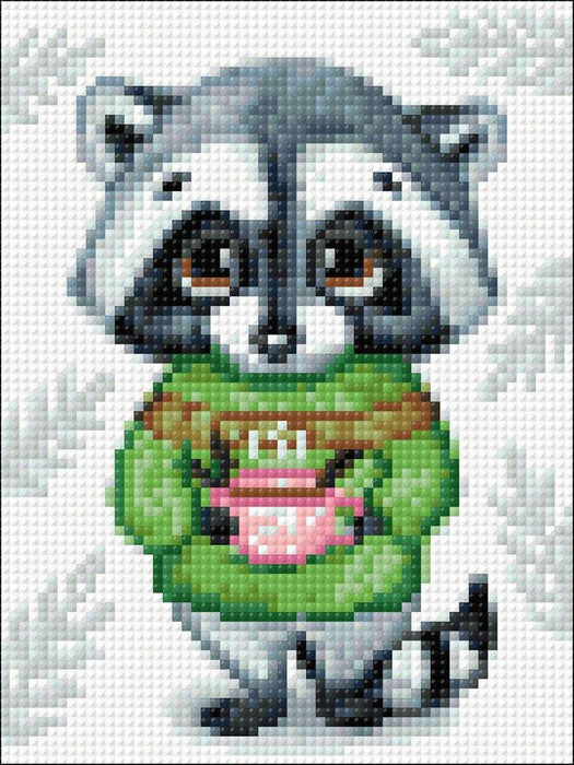 Cute Racoon CS2701 5.9 x 7.9 inches Crafting Spark Diamond Painting Kit - Wizardi