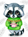 Cute Racoon CS2701 5.9 x 7.9 inches Crafting Spark Diamond Painting Kit - Wizardi