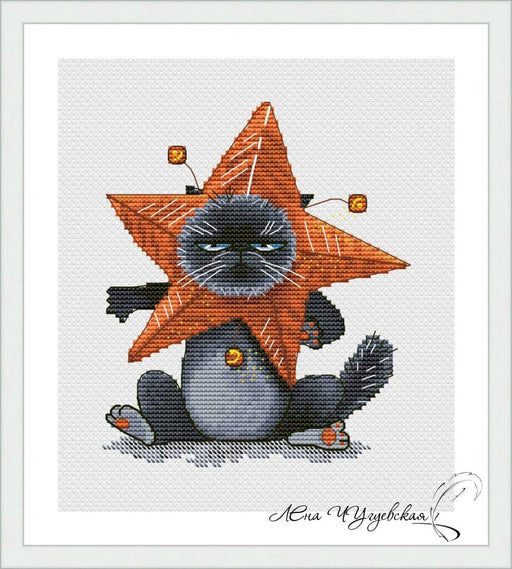 Christmas cat - PDF Cross Stitch Pattern - Wizardi