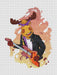 Deer with Guitar - PDF Free Cross Stitch Pattern - Wizardi