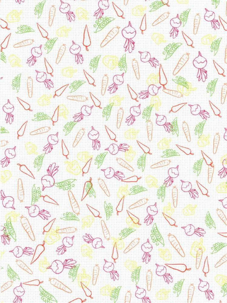 Designer Printed AIDA Canvas 14ct KD14-122 Garden Carrots - Wizardi