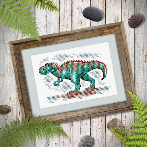 Dinosaur Counted Cross Stitch Pattern - Free for Subscribers - Wizardi
