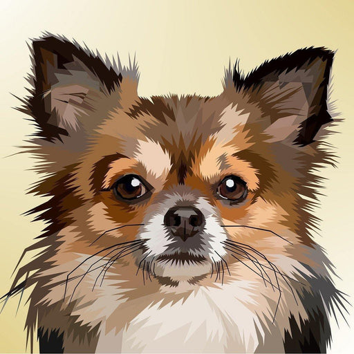 Dog Portrait WD2305 14.9 x 14.9 inches Wizardi Diamond Painting Kit - Wizardi