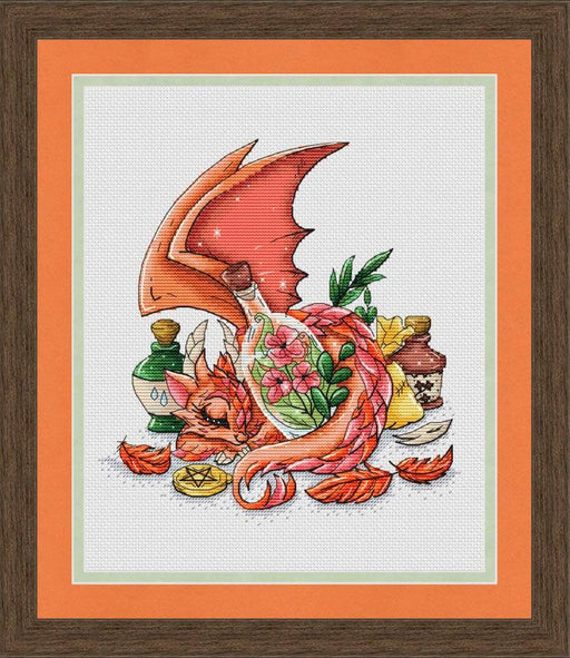 Dragon Potion Keeper - PDF Cross Stitch Pattern - Wizardi