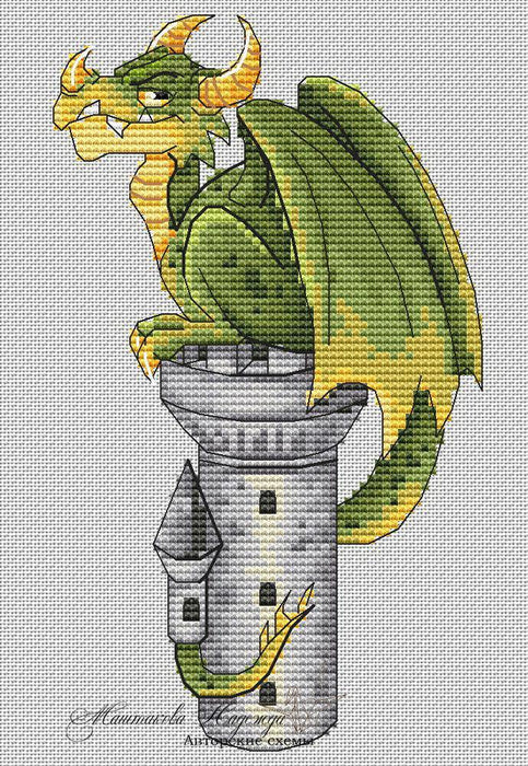 Dragon. The Guardian - PDF Cross Stitch Pattern - Wizardi