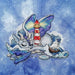 Dragon with Lighthouse - PDF Cross Stitch Pattern - Wizardi