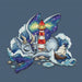 Dragon with Lighthouse - PDF Cross Stitch Pattern - Wizardi