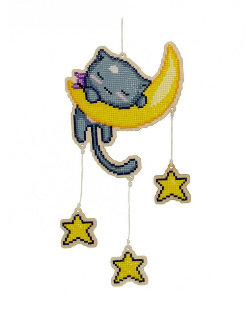 Dreamcatcher - Moon Cat WW204 Diamond Painting Kit - Wizardi