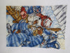 Drinking Milk with Blue Cats - PDF Cross Stitch Pattern - Wizardi